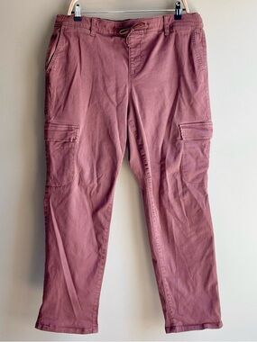 torrid Pull-On Weekend Stretch Twill Cargo Pants in Chocolate Brown Tie Waist